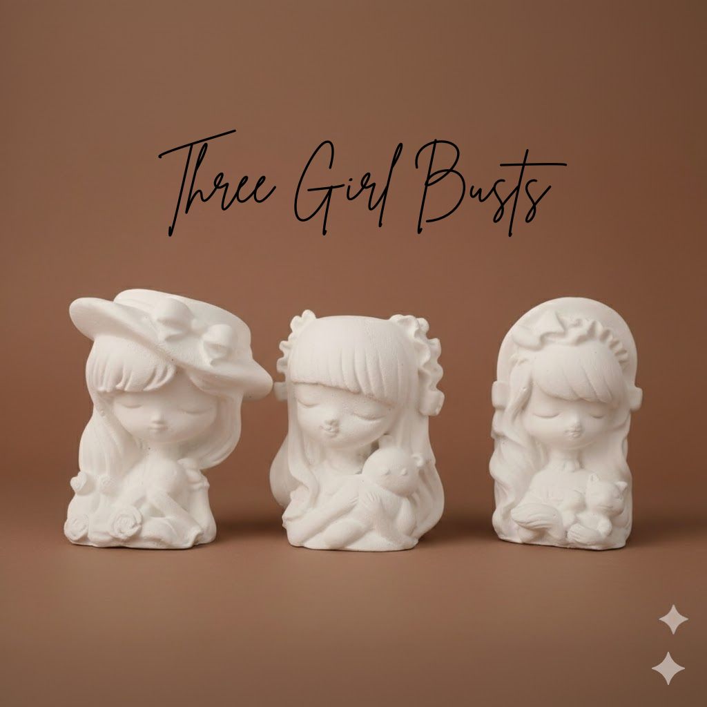 Three Girl Busts