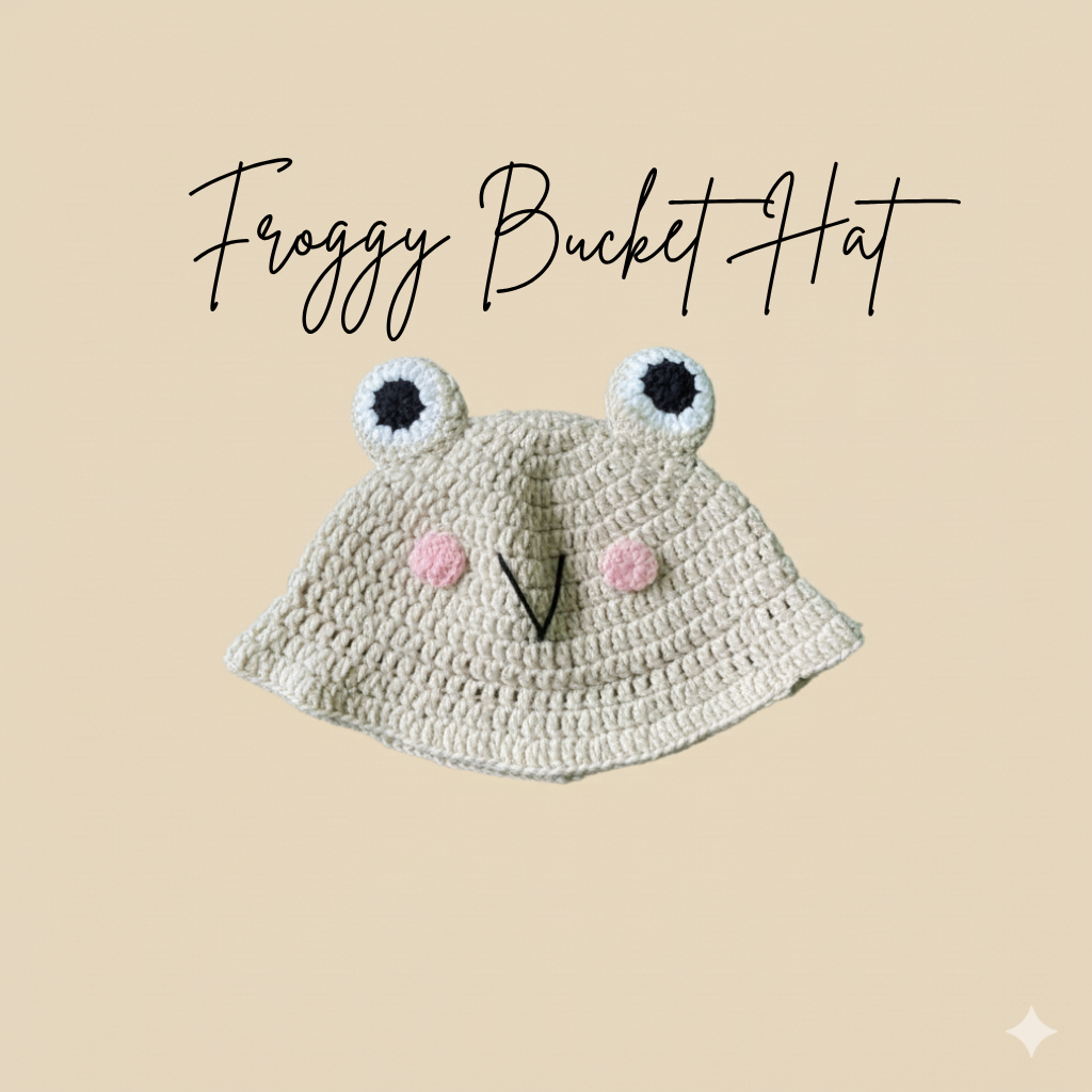 Froggy Bucket Hat (White)